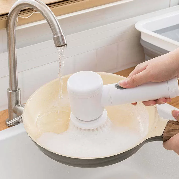 Cepillo Eléctrico Giratorio Inalámbrico | Limpiador Recargable para Baños, Pisos y Autos